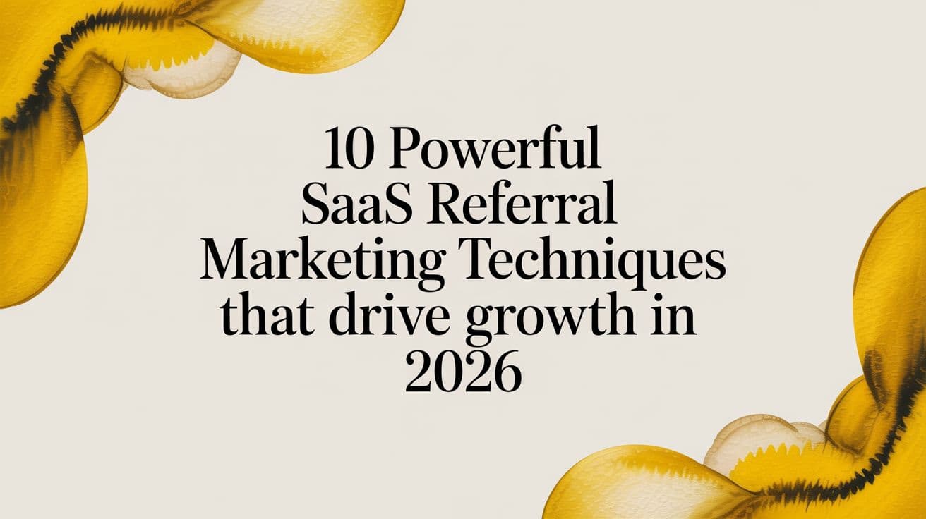 Cover Image for 10 Powerful SaaS Referral Marketing Techniques That Drive Growth in 2026