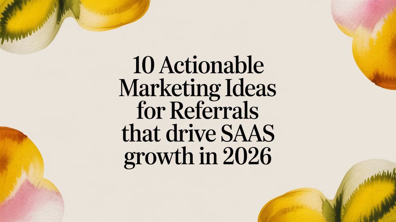 Cover Image for 10 Actionable Marketing Ideas for Referrals That Drive SaaS Growth in 2026