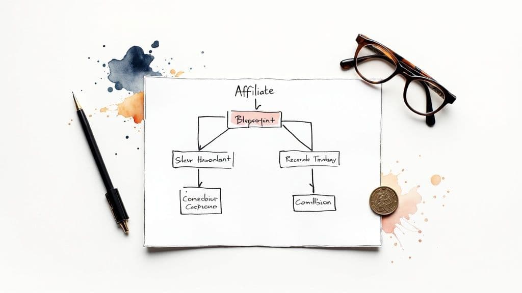 Several business professionals collaborating around a table, symbolizing partnership recruitment.