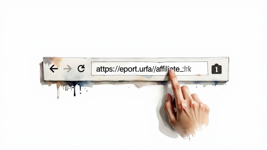 A laptop screen showing a marketing dashboard with charts and graphs, representing affiliate link tracking.