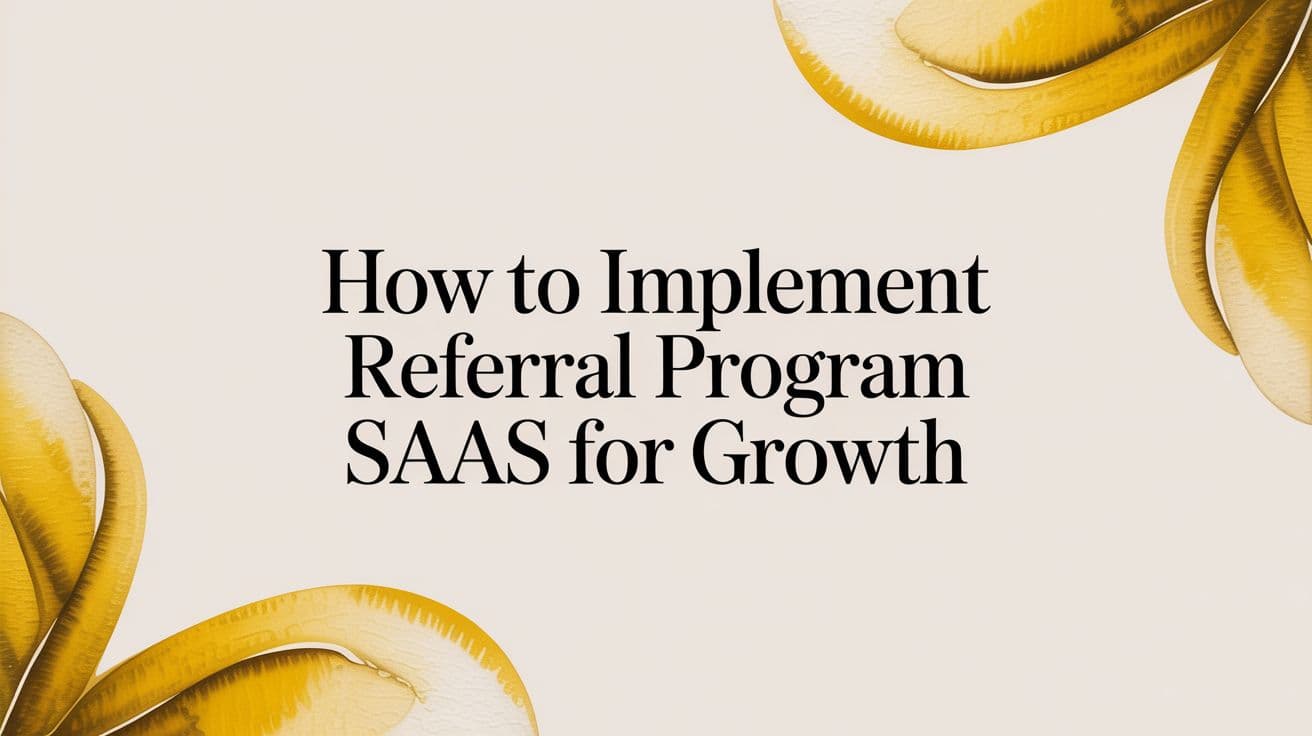 Cover Image for How to Implement referral program saas for Growth
