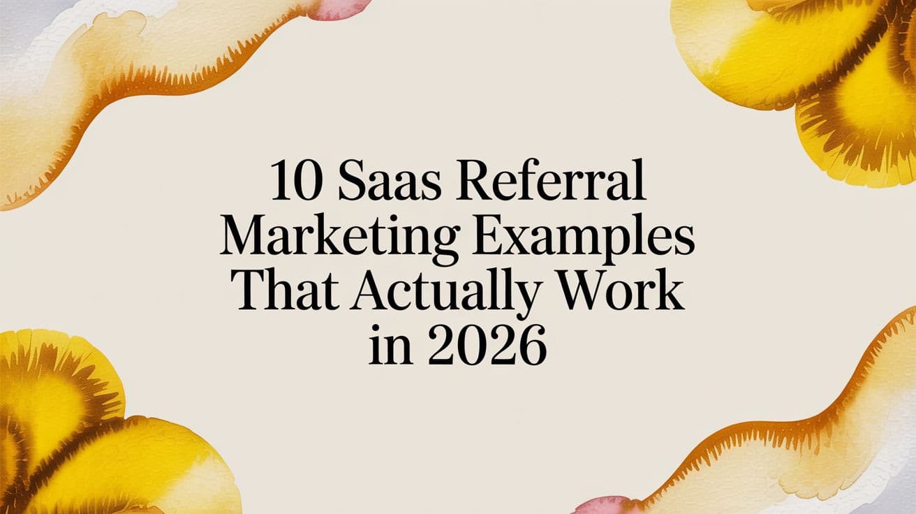 Cover Image for 10 SaaS Referral Marketing Examples That Actually Work in 2026