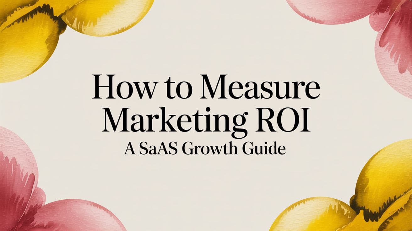 Cover Image for How to Measure Marketing ROI a SaaS Growth Guide