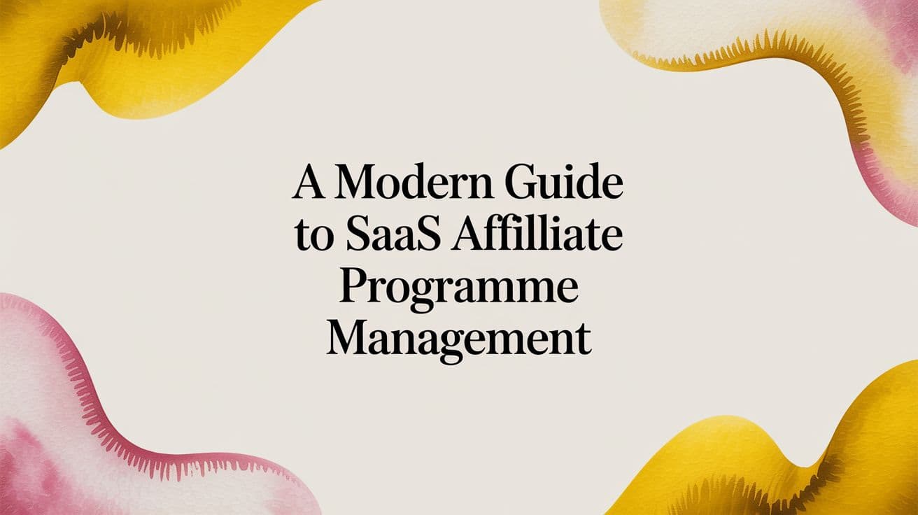 Cover Image for A Modern Guide to SaaS Affiliate Programme Management