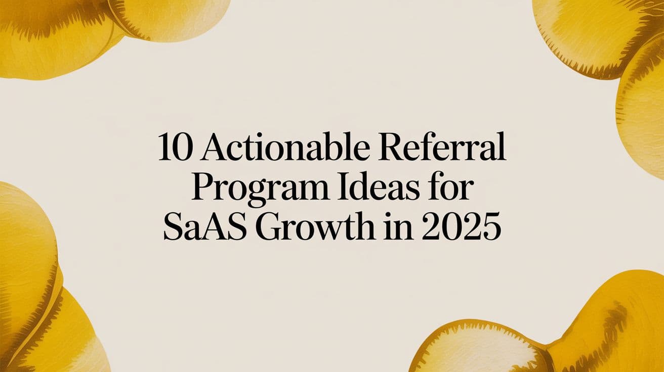 Cover Image for 10 Actionable Referral Program Ideas for SaaS Growth in 2025
