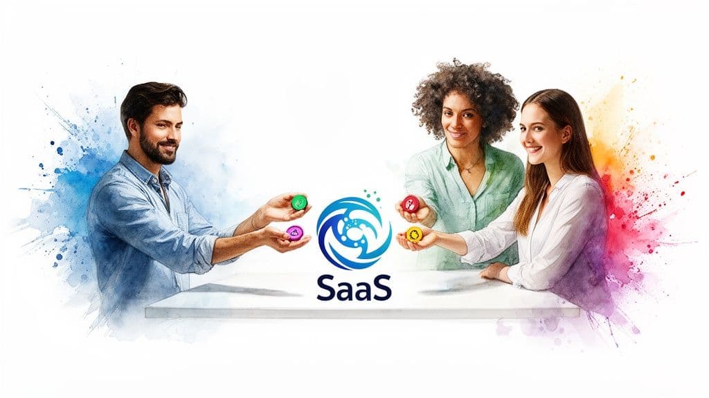 Affiliates collaborating with SaaS brand