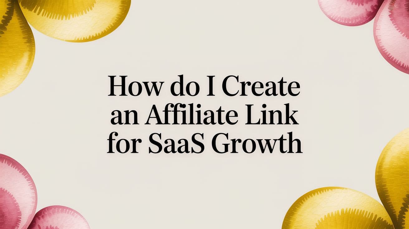 Cover Image for How Do I Create an Affiliate Link for SaaS Growth