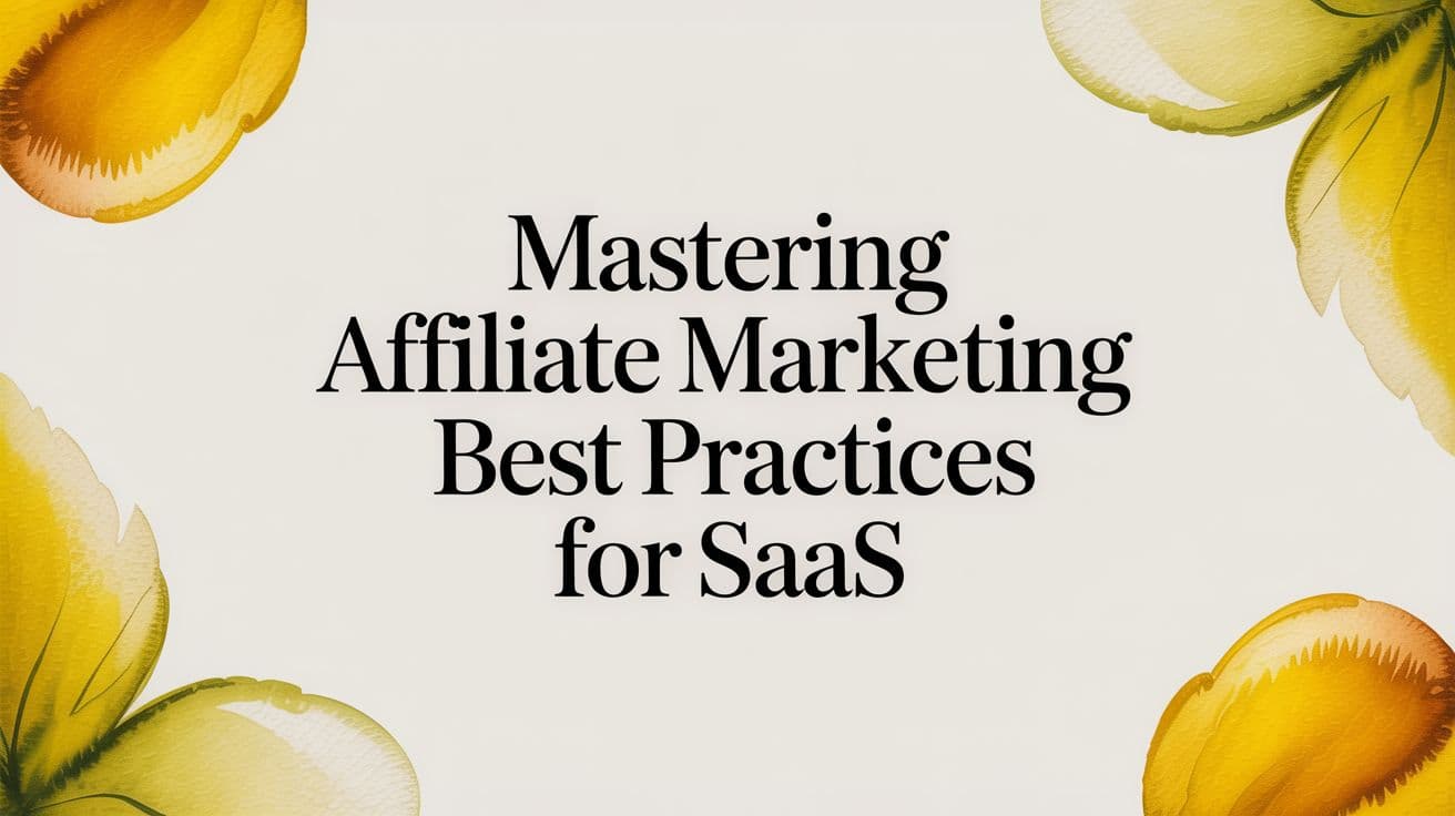 Cover Image for Mastering affiliate marketing best practices for SaaS