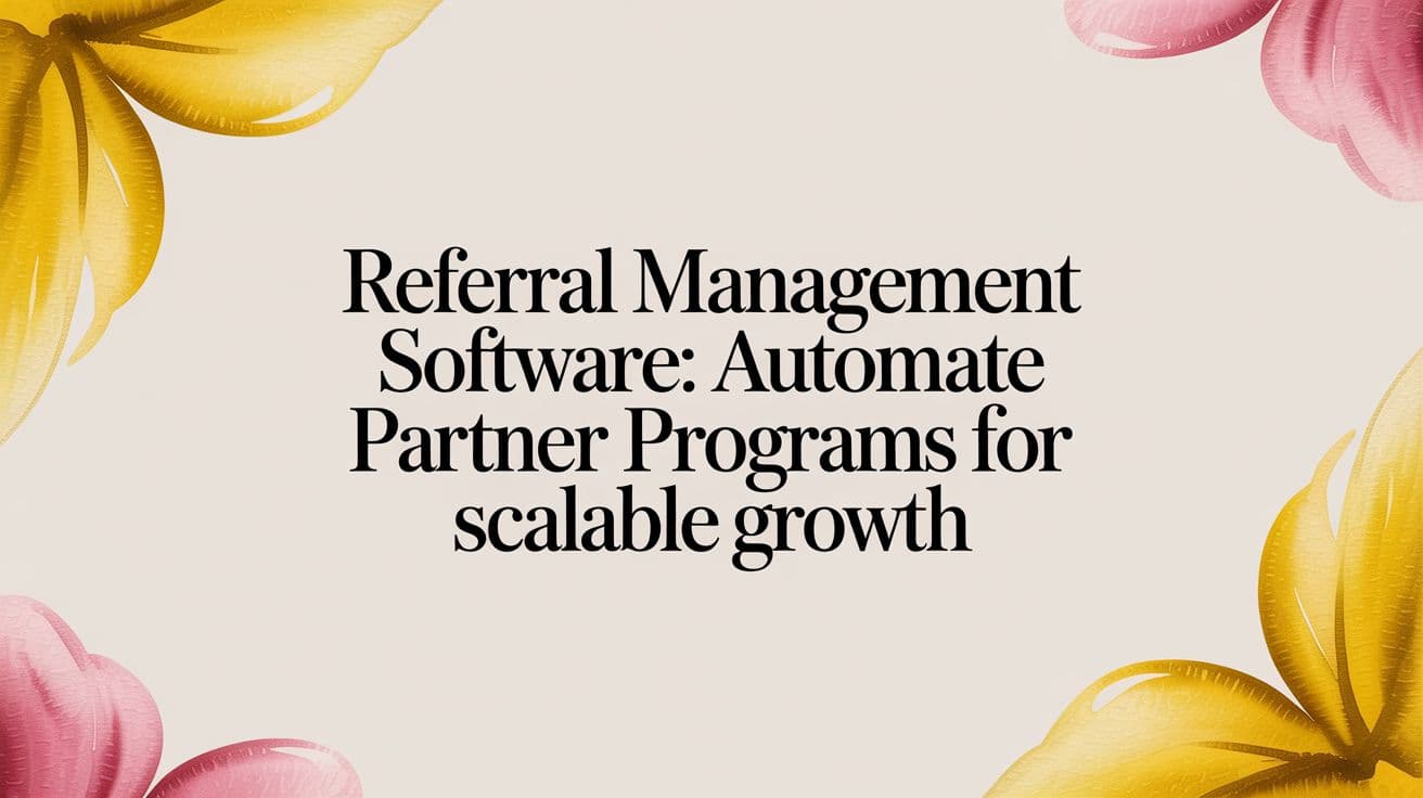 Cover Image for Referral management software: Automate Partner Programs for Scalable Growth