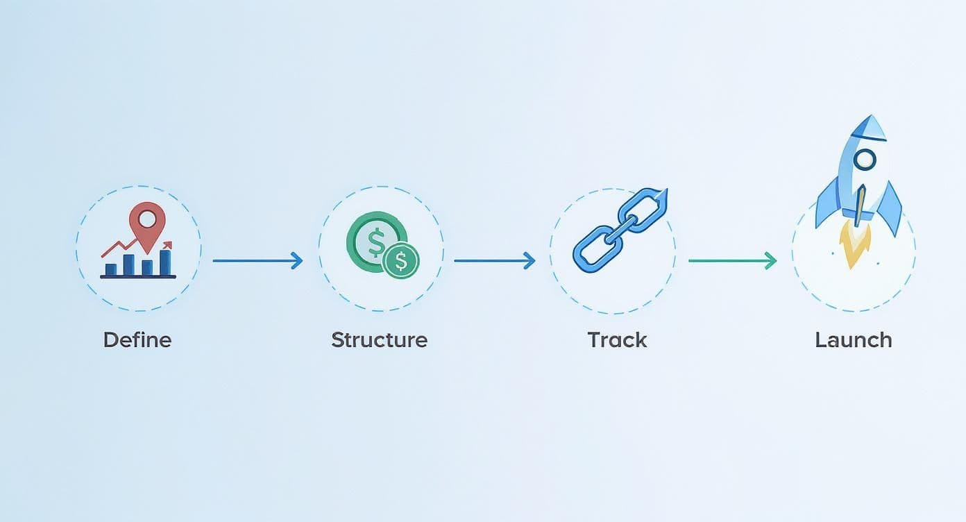 Infographic about how to create an affiliate program
