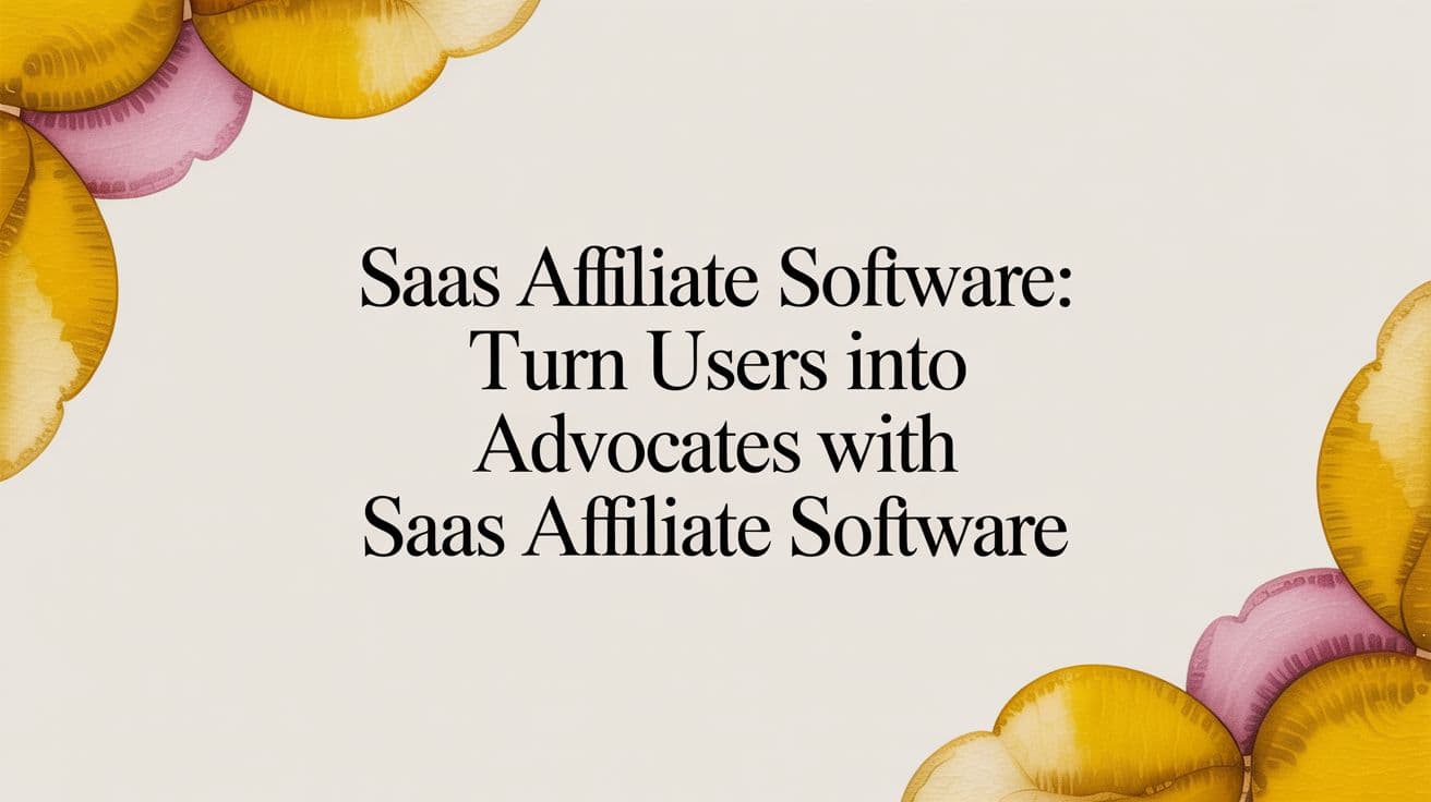 Cover Image for SaaS Affiliate Software: Turn Users into Advocates with saas affiliate software