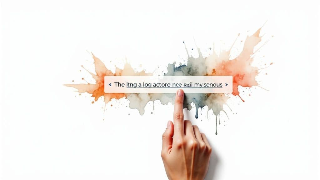 A person's hand using a laptop, with a shopping cart icon overlaying the screen, signifying online conversions.