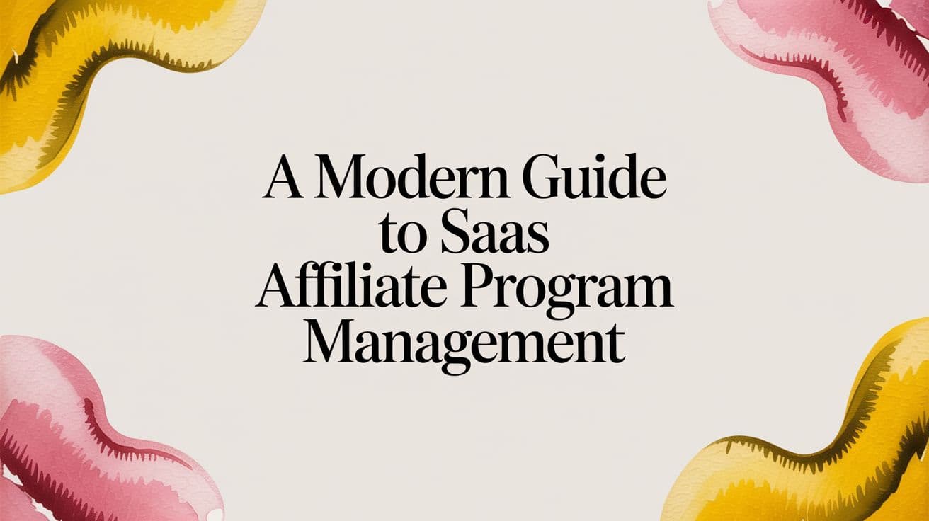 Cover Image for A Modern Guide to SaaS Affiliate Program Management