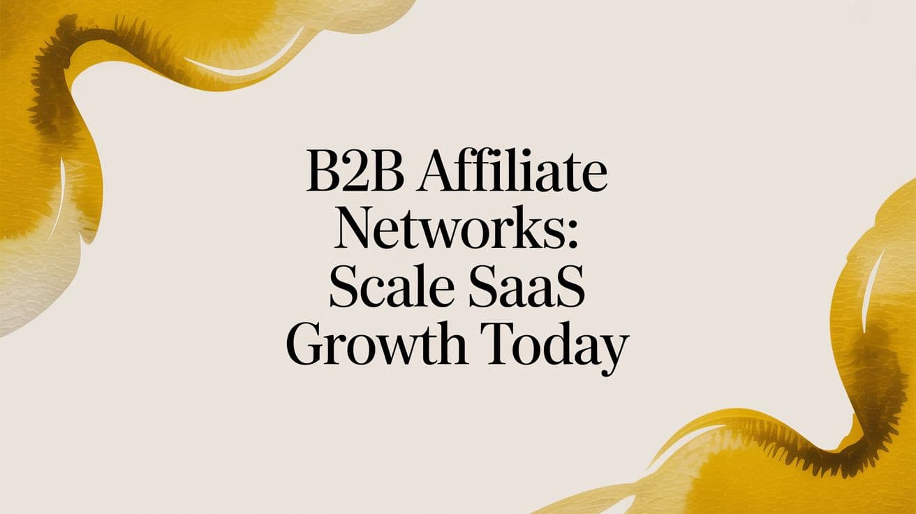 Cover Image for b2b affiliate networks: Scale SaaS growth today