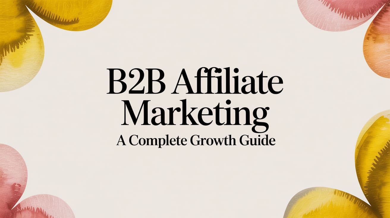 Cover Image for B2B Affiliate Marketing Guide for SaaS & Services